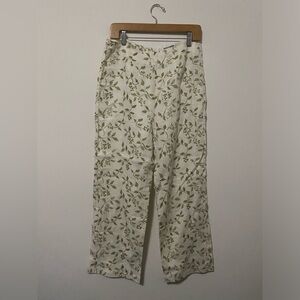 Reformation Leaves Linen Trousers / 10 like new